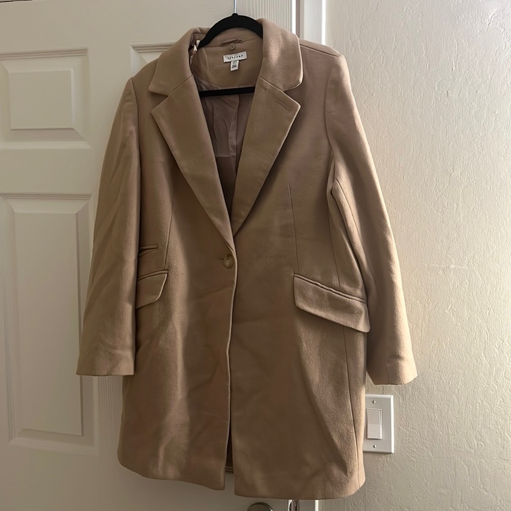 Topshop Tan Pea Coat